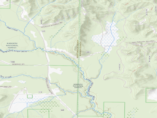 USGS topographic map of USFS dispersed camp — ID #532