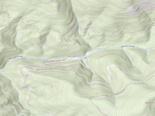 USGS topographic map of USFS dispersed camp — ID #533
