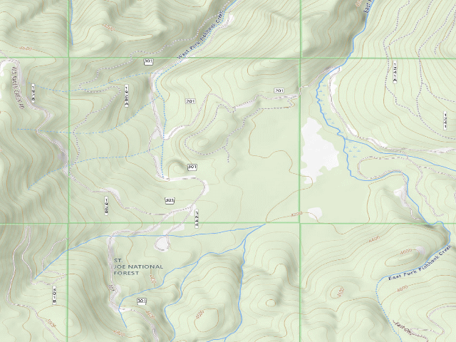USGS topographic map of USFS dispersed camp — ID #537