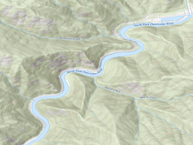 USGS topographic map of USFS dispersed camp — ID #54