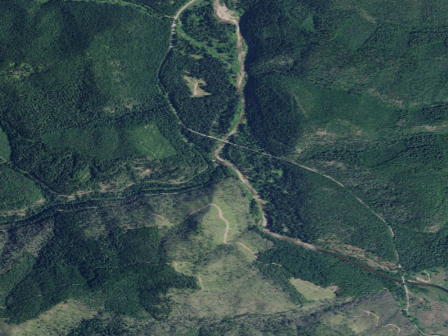 Aerial image of USFS dispersed camp — ID #540