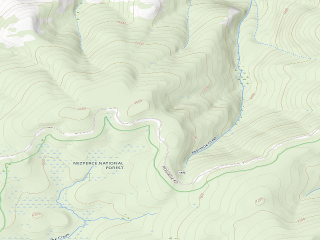 USGS topographic map of USFS dispersed camp — ID #544