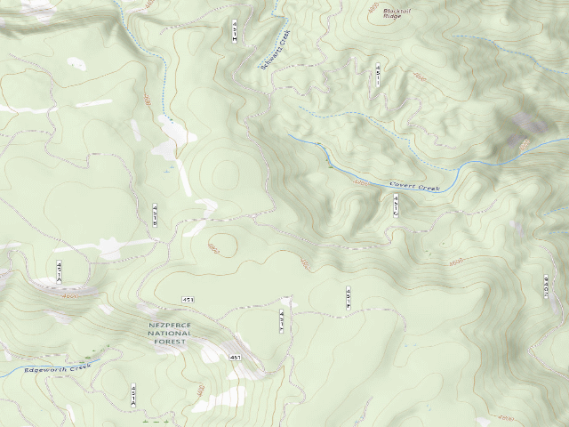 USGS topographic map of USFS dispersed camp — ID #546