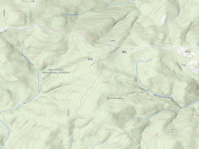 USGS topographic map of USFS dispersed camp — ID #55