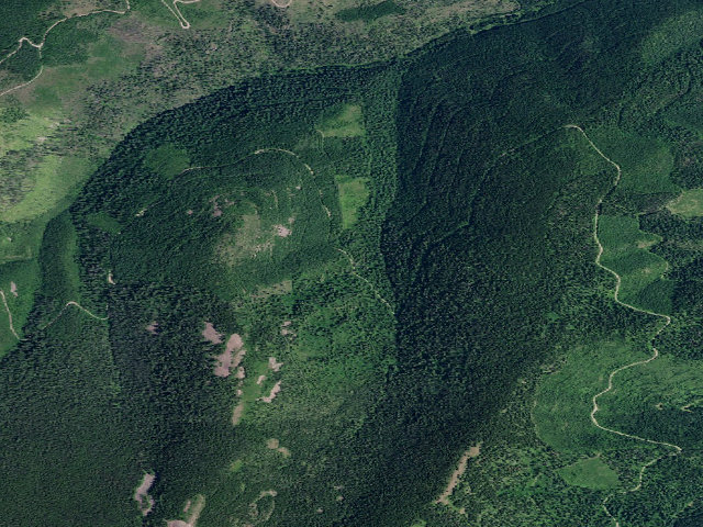 Aerial image of USFS dispersed camp — ID #550