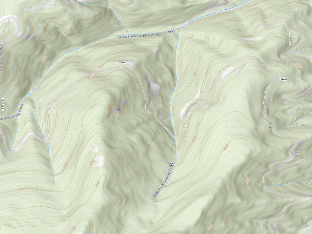 USGS topographic map of USFS dispersed camp — ID #550