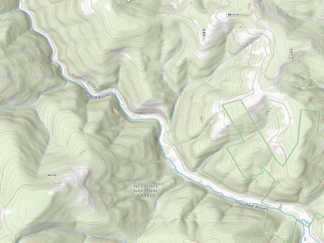 USGS topographic map of USFS dispersed camp — ID #553