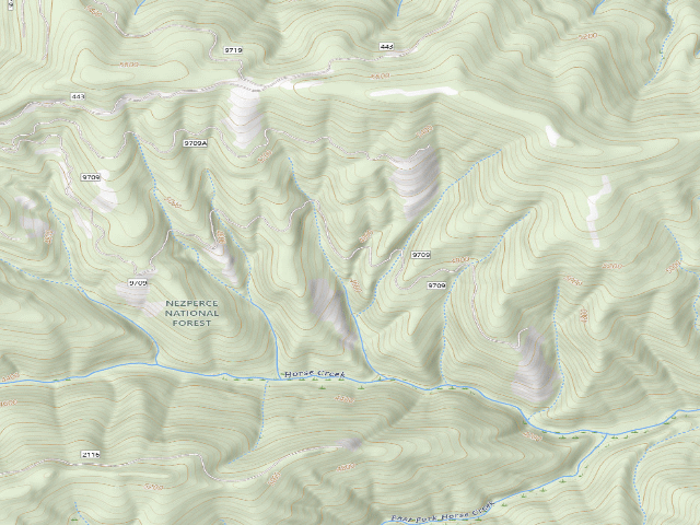 USGS topographic map of USFS dispersed camp — ID #554