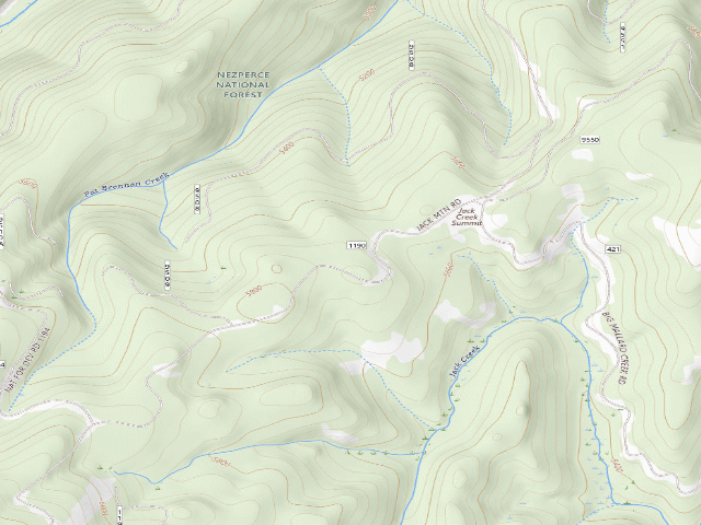 USGS topographic map of USFS dispersed camp — ID #558