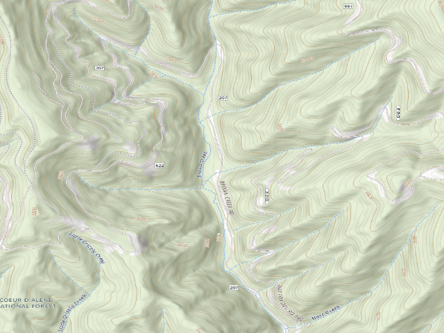 USGS topographic map of USFS dispersed camp — ID #560