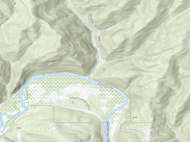 USGS topographic map of USFS dispersed camp — ID #561