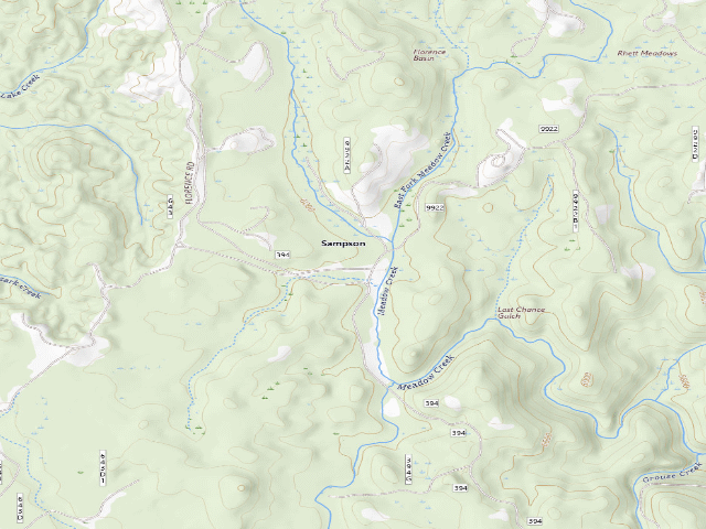 USGS topographic map of USFS dispersed camp — ID #562