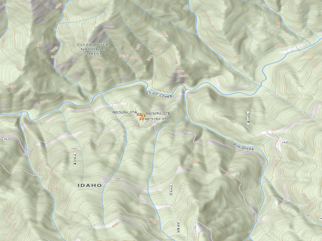 USGS topographic map of USFS dispersed camp — ID #563