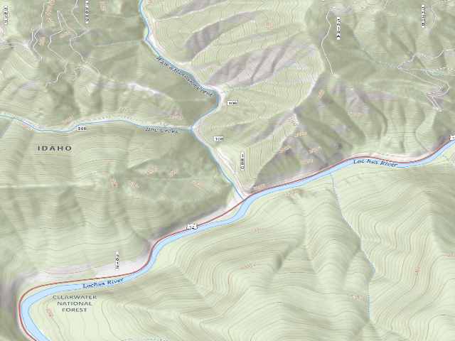 USGS topographic map of USFS dispersed camp — ID #564