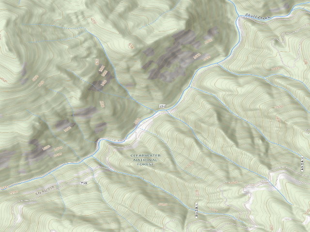 USGS topographic map of USFS dispersed camp — ID #566