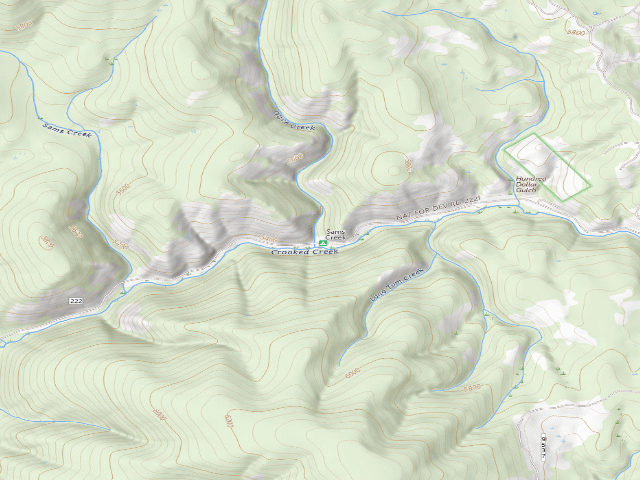 USGS topographic map of USFS dispersed camp — ID #567