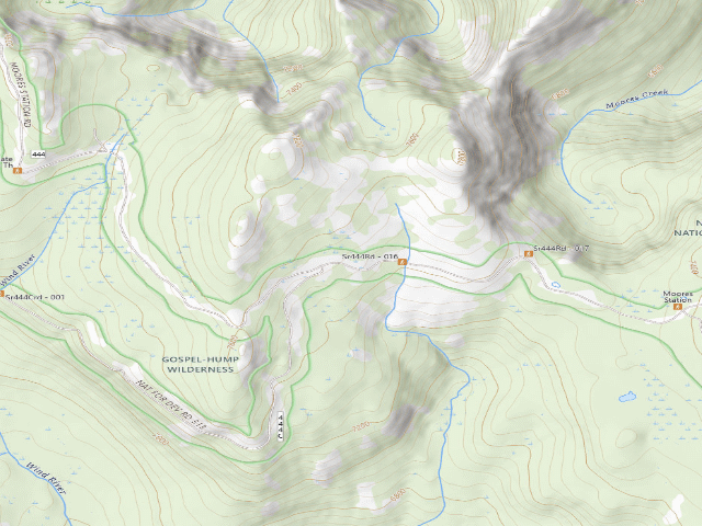 USGS topographic map of USFS dispersed camp — ID #569