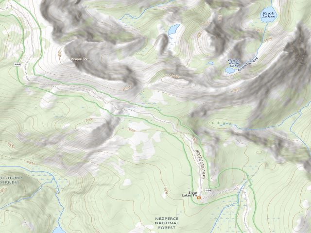 USGS topographic map of USFS dispersed camp — ID #57