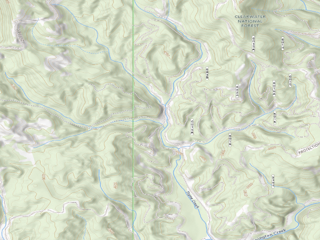 USGS topographic map of USFS dispersed camp — ID #572