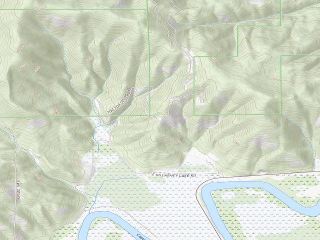 USGS topographic map of USFS dispersed camp — ID #574