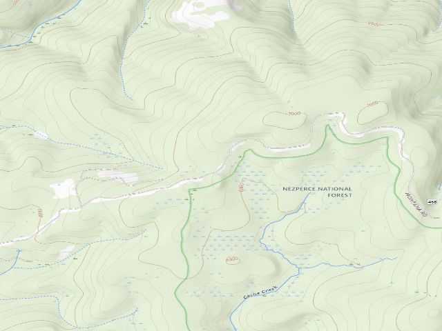 USGS topographic map of USFS dispersed camp — ID #576