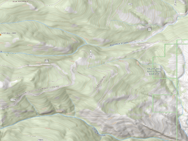USGS topographic map of USFS dispersed camp — ID #579