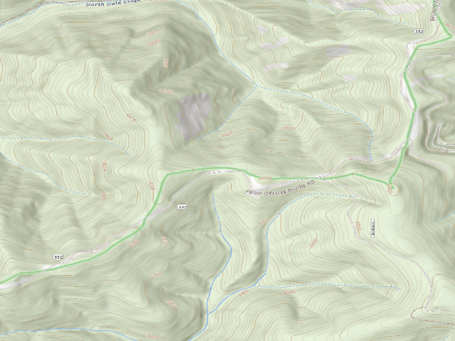 USGS topographic map of USFS dispersed camp — ID #580