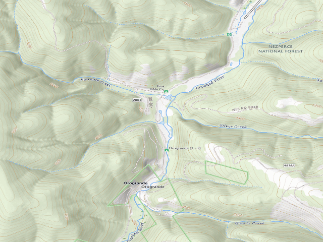 USGS topographic map of USFS dispersed camp — ID #581