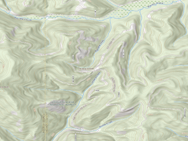 USGS topographic map of USFS dispersed camp — ID #582