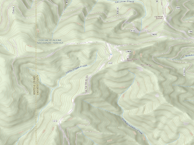 USGS topographic map of USFS dispersed camp — ID #584