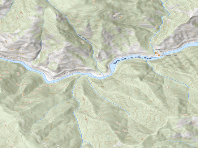 USGS topographic map of USFS dispersed camp — ID #586