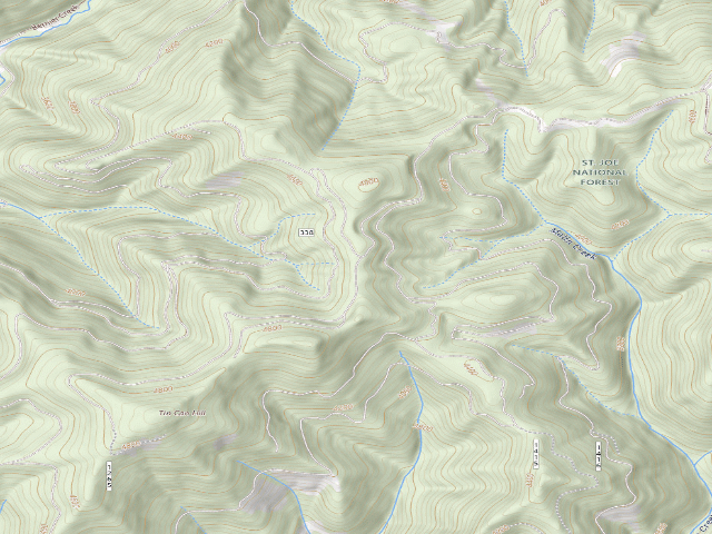 USGS topographic map of USFS dispersed camp — ID #589