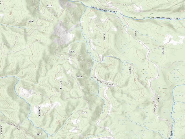 USGS topographic map of USFS dispersed camp — ID #597