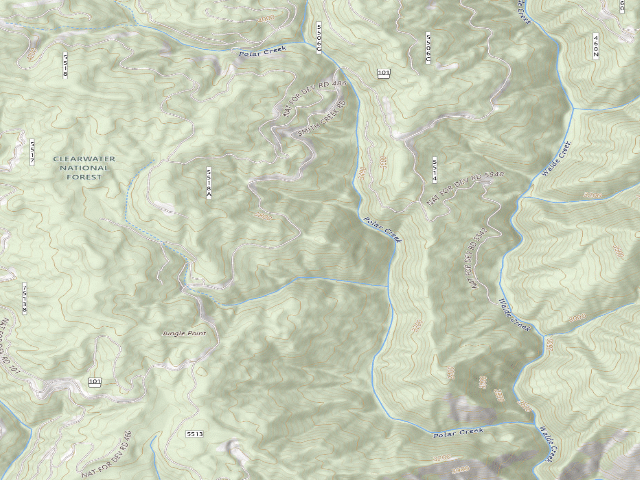 USGS topographic map of USFS dispersed camp — ID #598