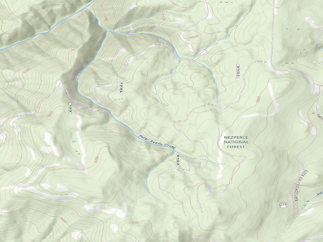 USGS topographic map of USFS dispersed camp — ID #6