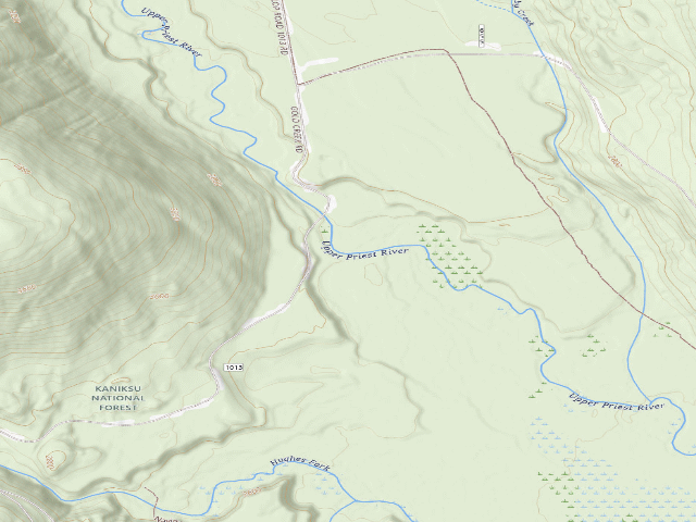 USGS topographic map of USFS dispersed camp — ID #6