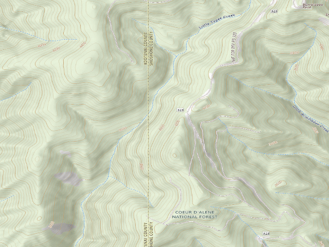 USGS topographic map of USFS dispersed camp — ID #60