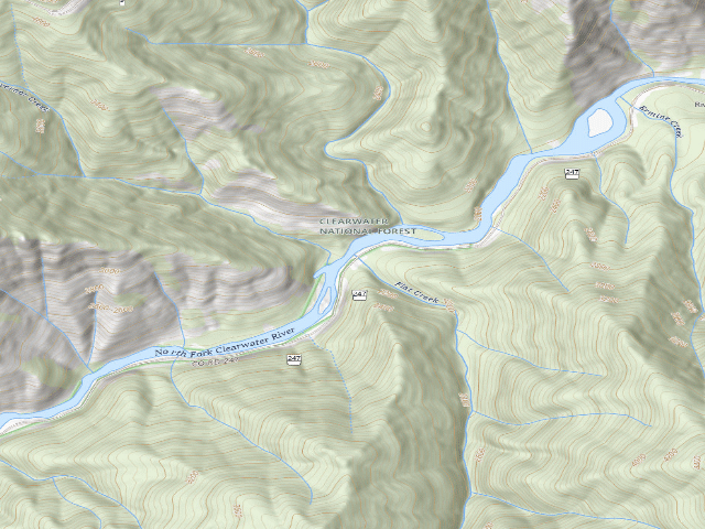 USGS topographic map of USFS dispersed camp — ID #602