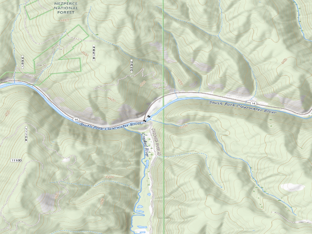 USGS topographic map of USFS dispersed camp — ID #605