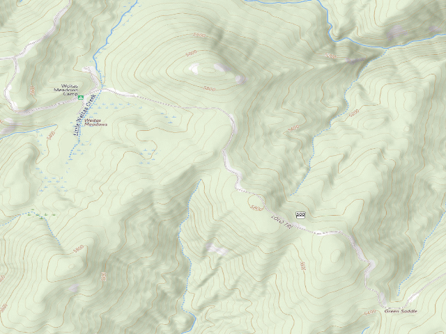 USGS topographic map of USFS dispersed camp — ID #608