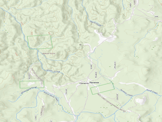 USGS topographic map of USFS dispersed camp — ID #61
