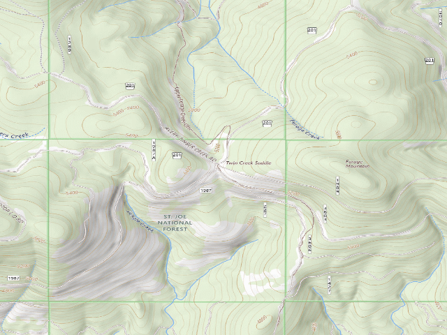 USGS topographic map of USFS dispersed camp — ID #611