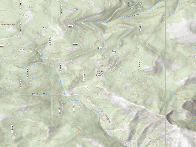 USGS topographic map of USFS dispersed camp — ID #613