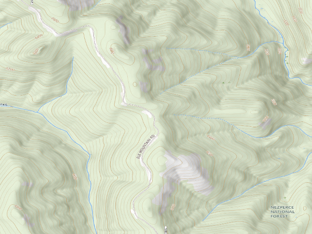 USGS topographic map of USFS dispersed camp — ID #615