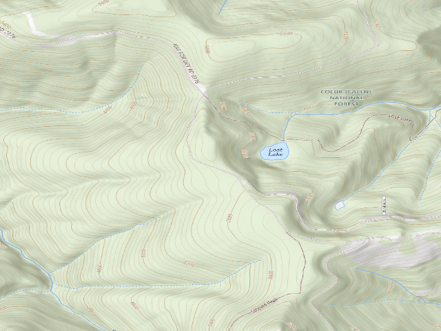USGS topographic map of USFS dispersed camp — ID #616