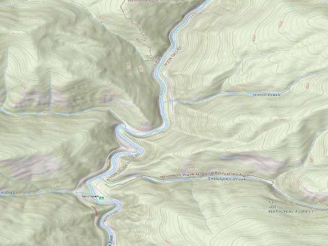 USGS topographic map of USFS dispersed camp — ID #617