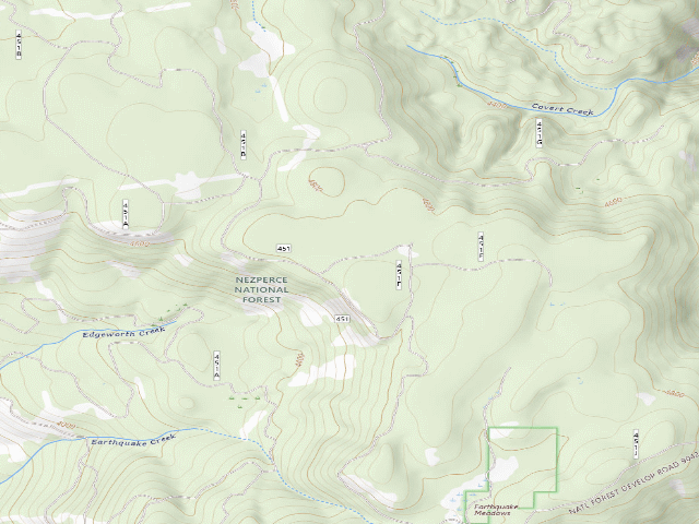 USGS topographic map of USFS dispersed camp — ID #618