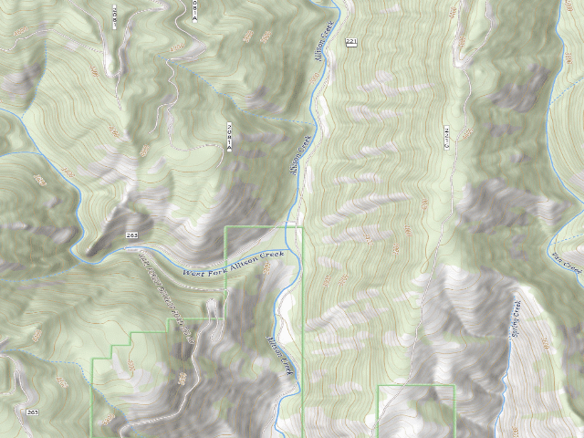USGS topographic map of USFS dispersed camp — ID #619