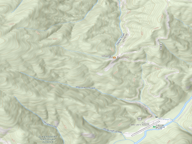 USGS topographic map of USFS dispersed camp — ID #62