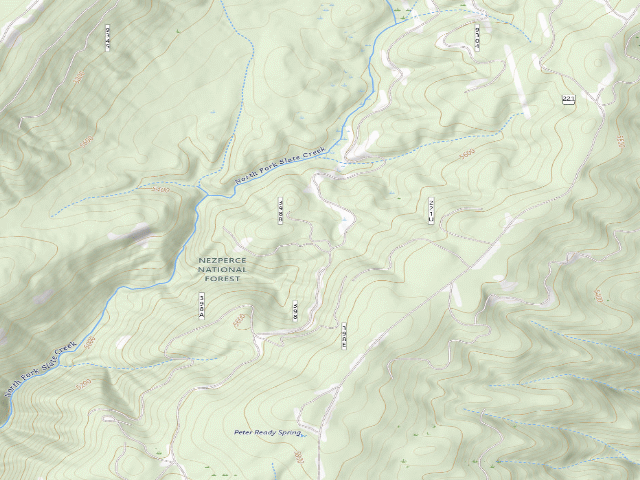 USGS topographic map of USFS dispersed camp — ID #620
